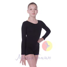 Купальник трико для танців чорного кольору, фото 1