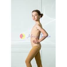 Купальник трико для танців бежевого кольору, фото 1