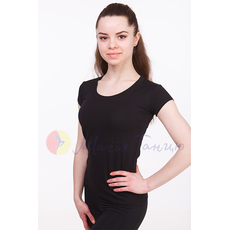 Футболка із бавовни жіноча чорна, фото 1