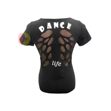 Футболка для танців Dance Life бавовна+сітка, фото 1