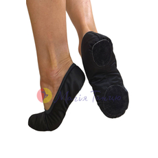 Балетки для танців чорні із тканини, фото 1