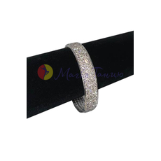 Браслет зі стразами твердий срібло 4 ряди, фото 1