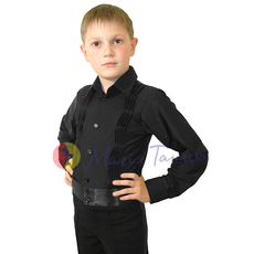 Сорочка для бальних танців чоловіча чорна, фото 1