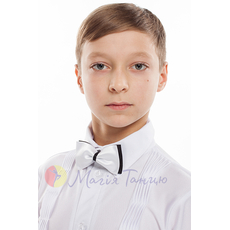 Метелик для бальних танців білий з чорним