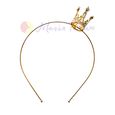 Обідок золотий Корона зі стразами, фото 1