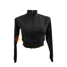 Кроп-топ чорний з блискавкою, фото 1