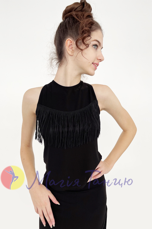 Блуза топ з бахромою без рукавів, фото 1