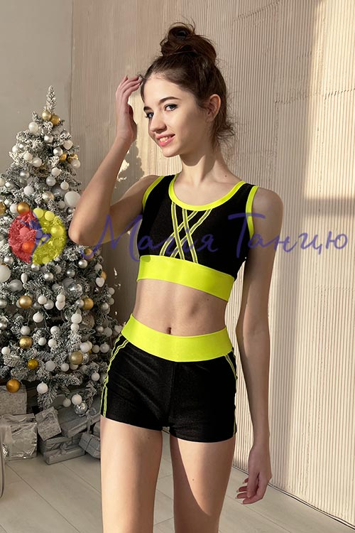 Пол денс костюм Світлана з відображаючими смужками дитячий, фото 4