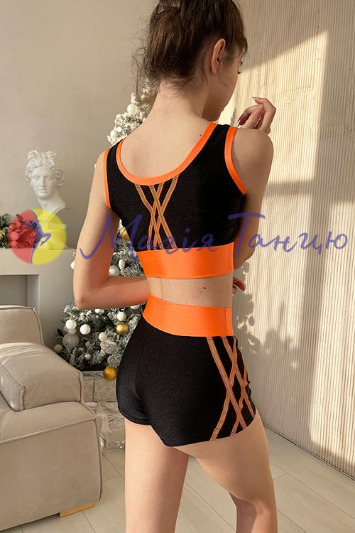 Пол денс костюм Світлана з відображаючими смужками дитячий, фото 2