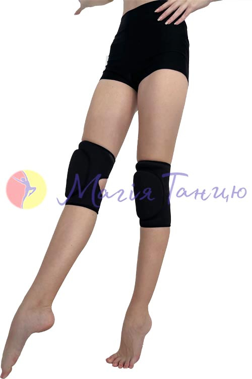 Наколінники для танців Хай Хілс, твьорк чорні із біфлексу, фото 2