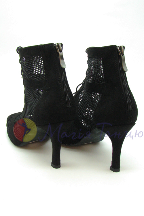 Туфлі для Хай Хілс Лія чорні з сіткою, фото 2