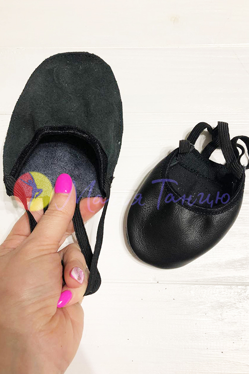 Получешки для танців та гімнастики чорні, фото 6