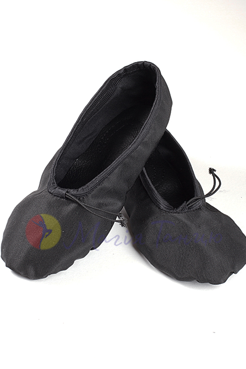 Балетки для танців чорні із тканини, фото 2