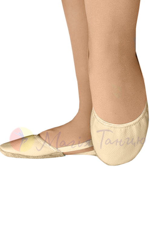 получешки для гимнастики бежевые кожа, фото 1