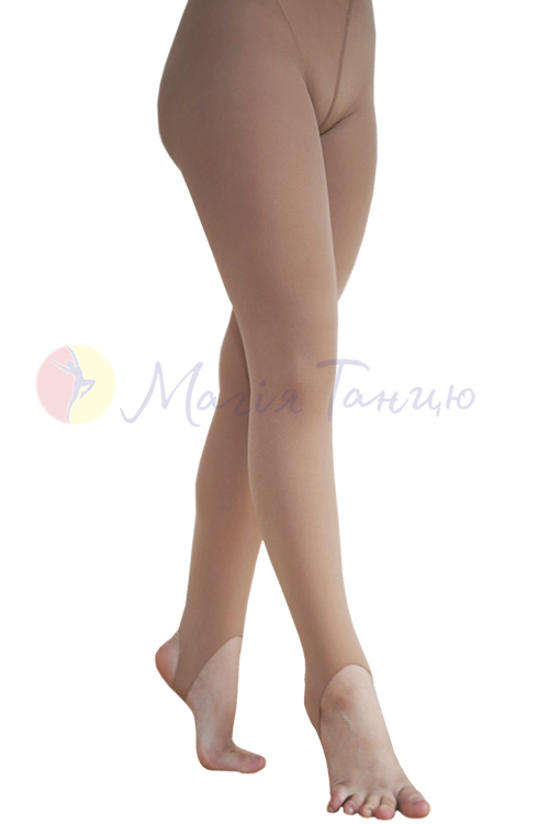 Трико гімнастичне балетне тілесне зі штрипками, фото 2