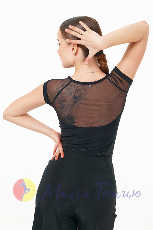 Блуза з сіткою на грудях без рукавів, фото 2