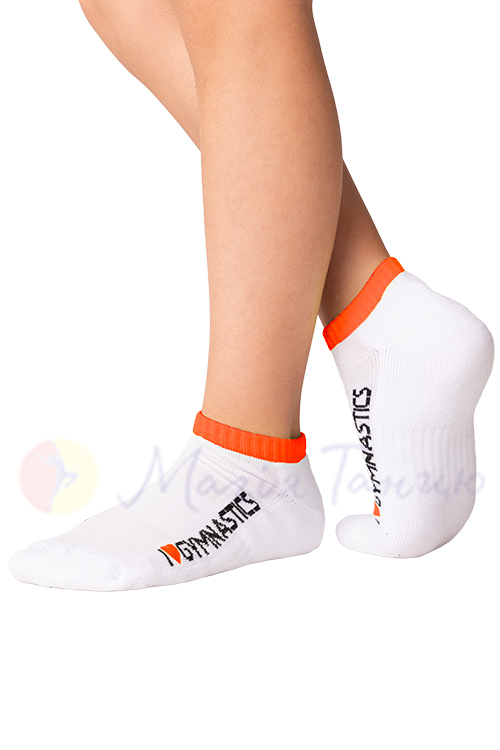 Білі утеплені шкарпетки для гімнастики та танців, фото 3
