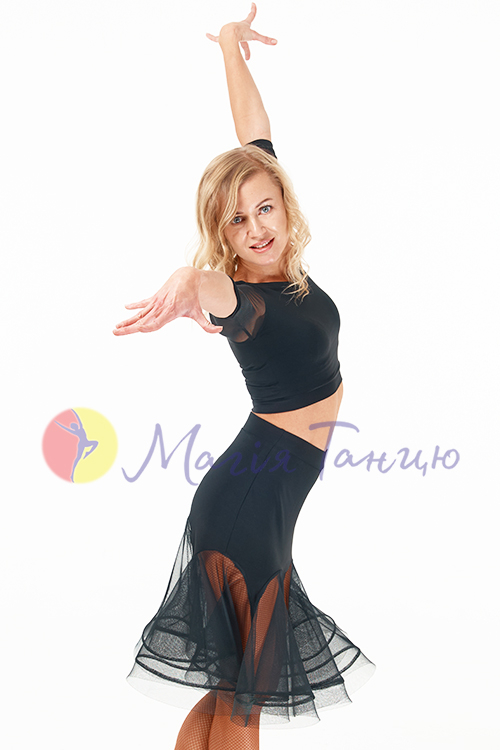 Блуза для латини з рукавами-сіткою, фото 11