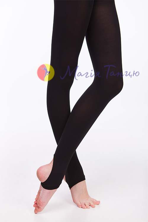 Трико-колготки для танців чорні, фото 4