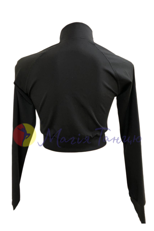 Кроп-топ чорний з блискавкою, фото 3