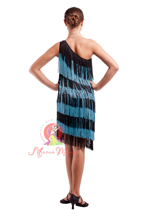 Сукня для латини з бахромою фото 2