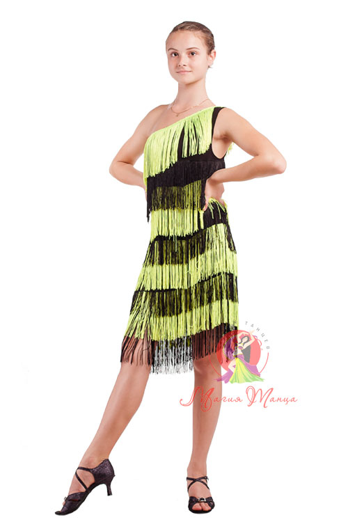 Сукня для латини з бахромою фото 3