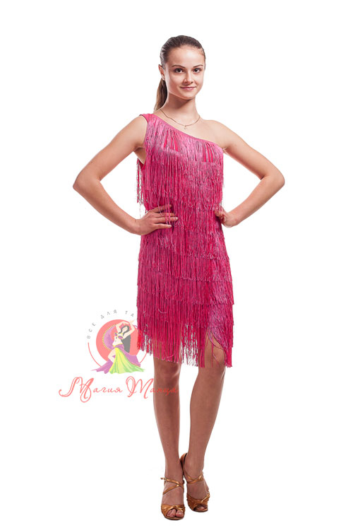 Сукня для латини з бахромою фото 5