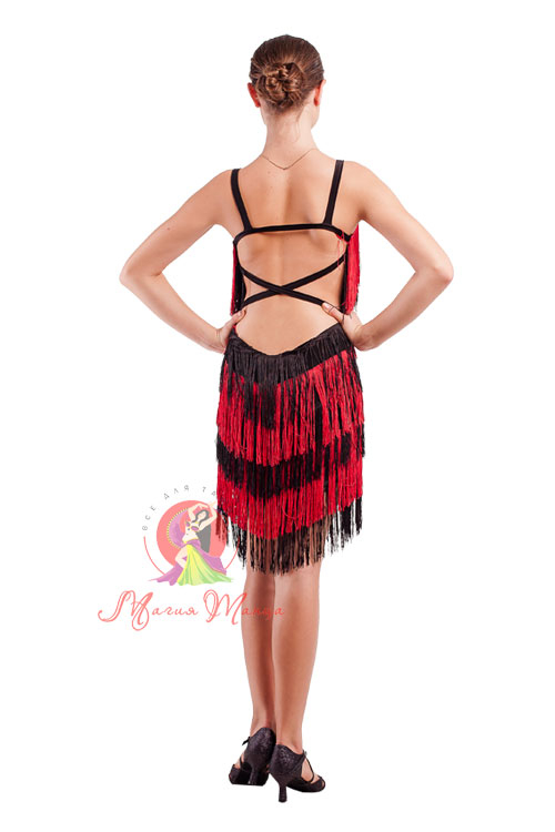 Сукня латина з бахромою фото 2