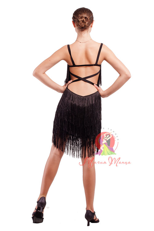 Сукня латина з бахромою фото 4