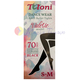 Колготи для танців хореографії балету гімнастики Tuloni чорні 70 den ТО4004, фото 1